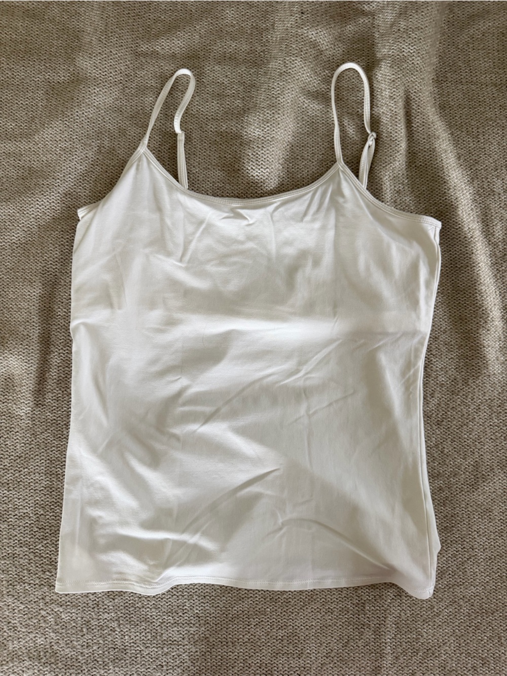 White House Black Market White Slim Camisole with Adjustable Straps